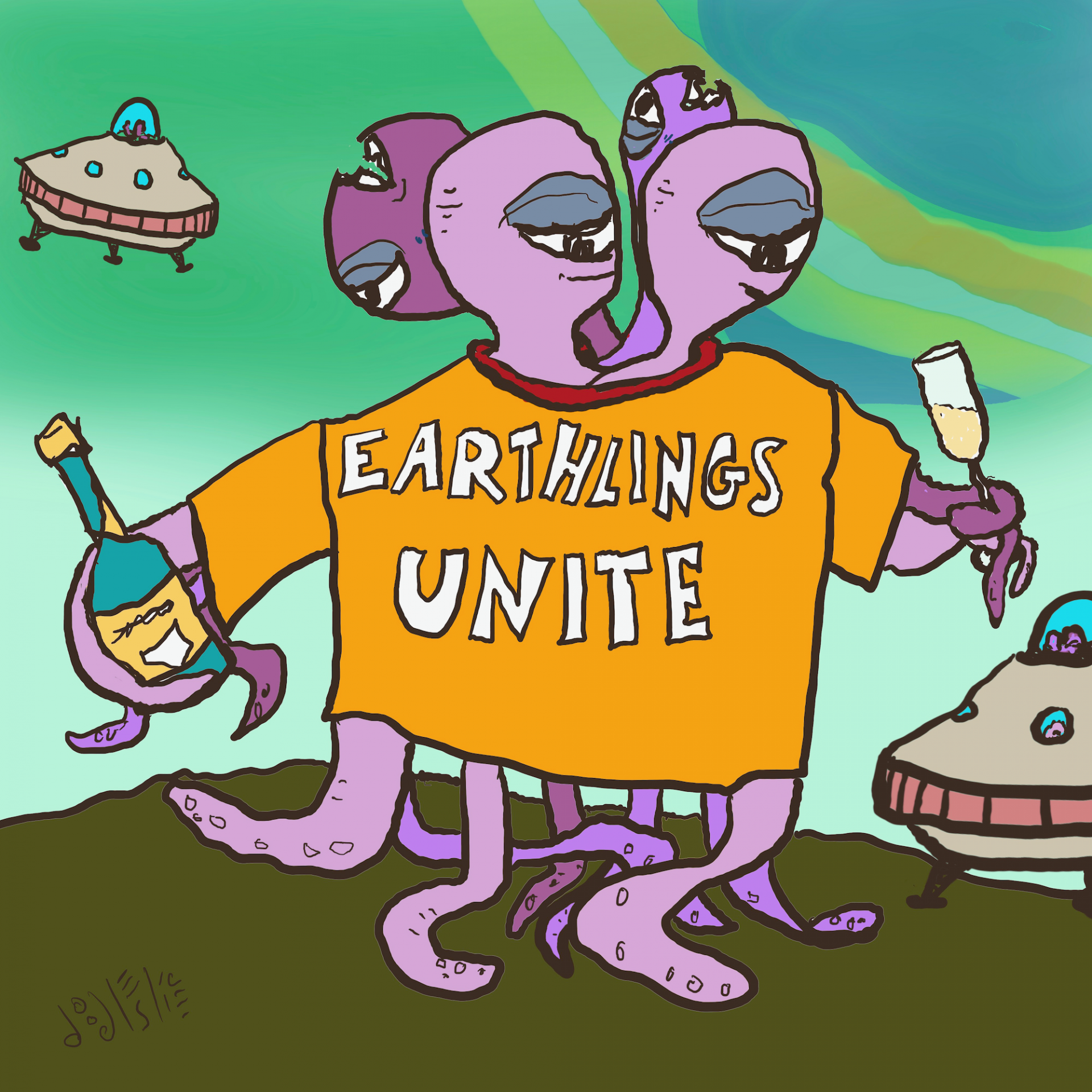 Earthlings Unite! by Doodleslice